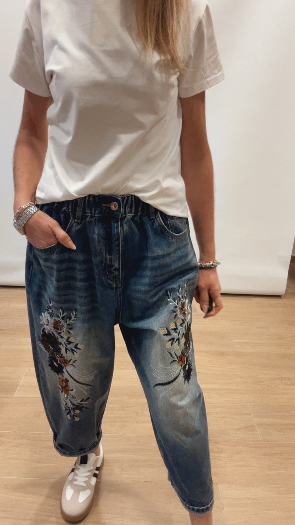 Jeans ricamato