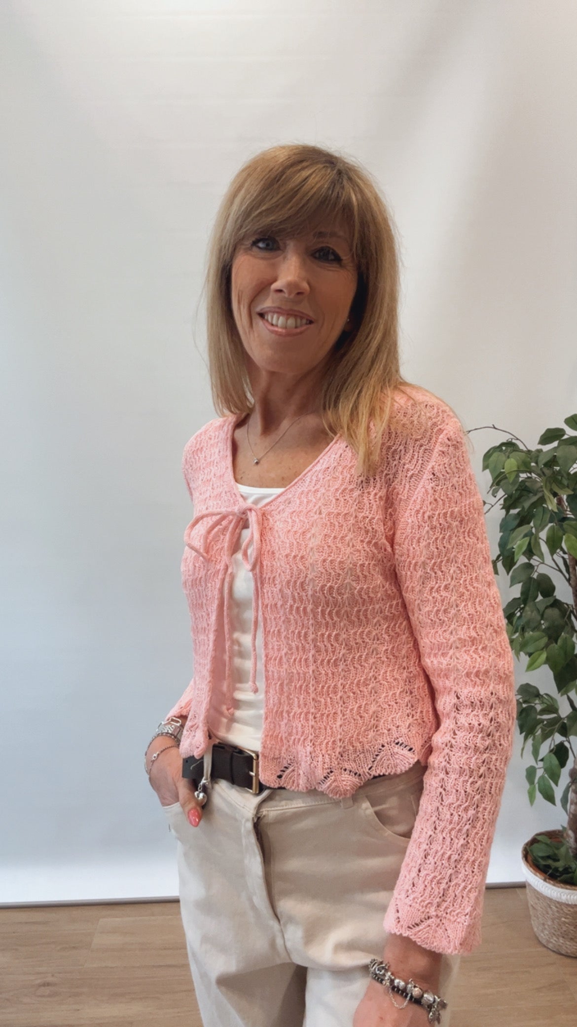 CARDIGAN CROP TRAFORATO