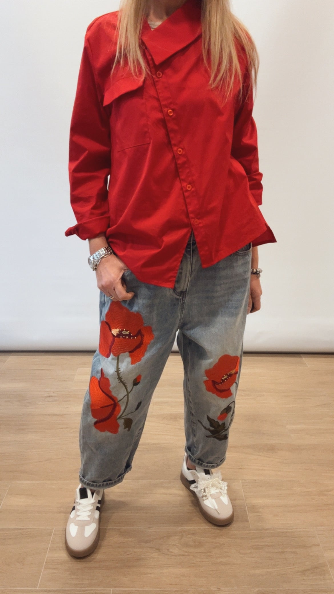 Jeans papavero over