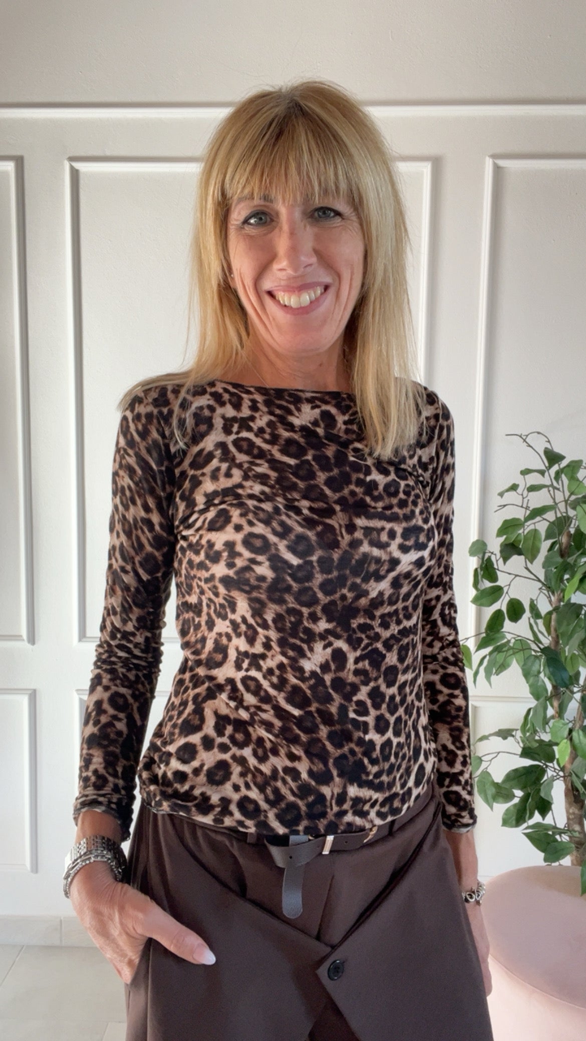 Maglia cashmere Wind animalier