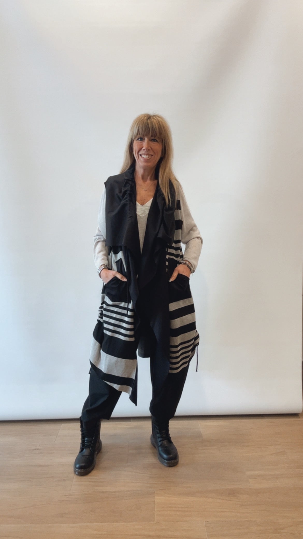 Gilet lungo smanicato