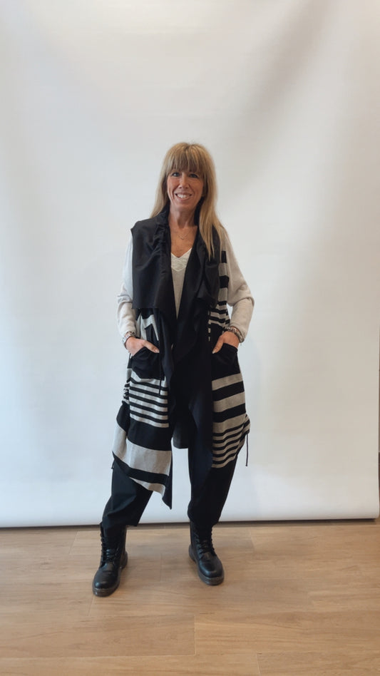 Gilet lungo smanicato