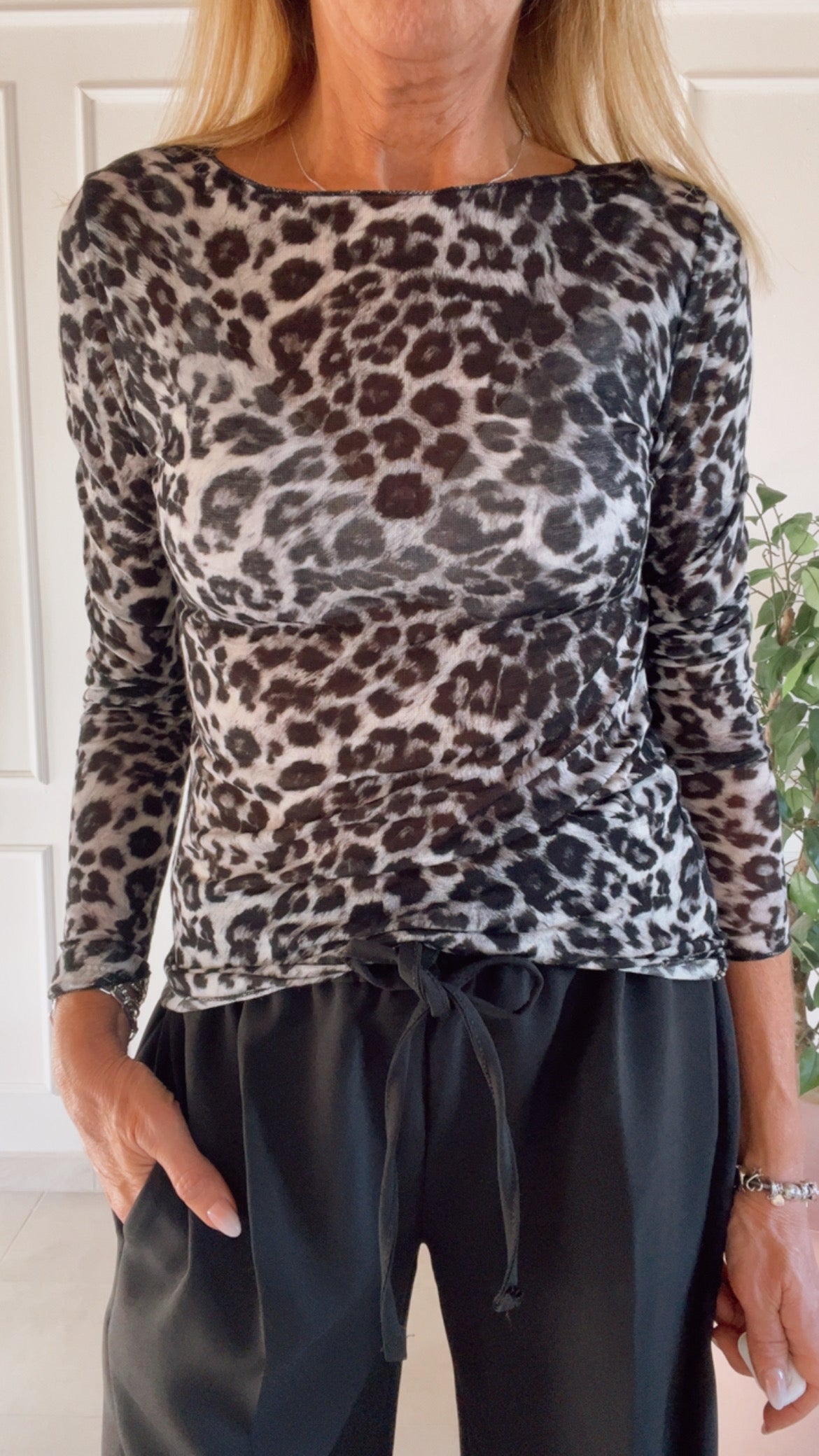 Maglia cashmere Wind animalier