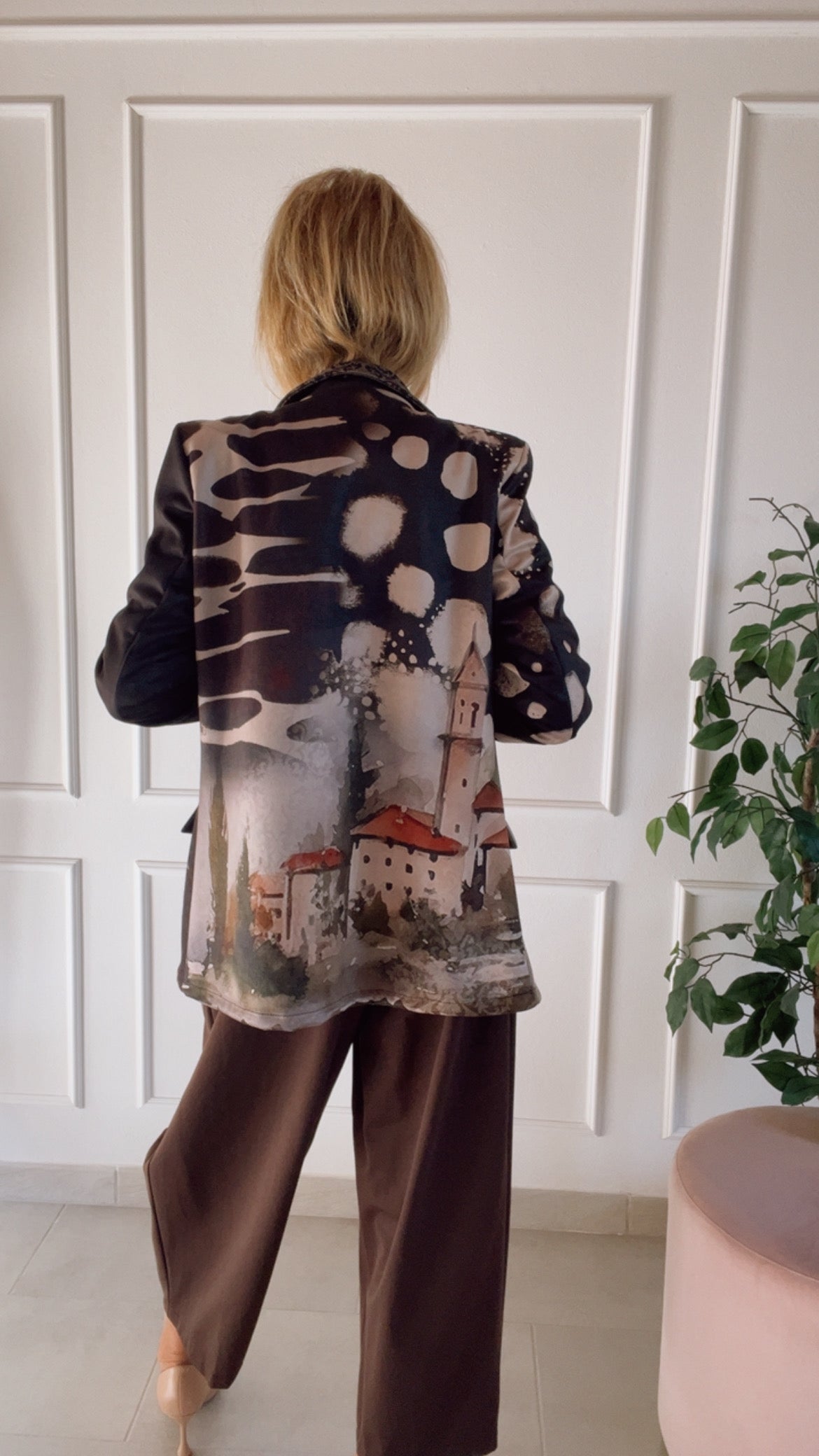 Giacca Firenze oversize stampa artistica
