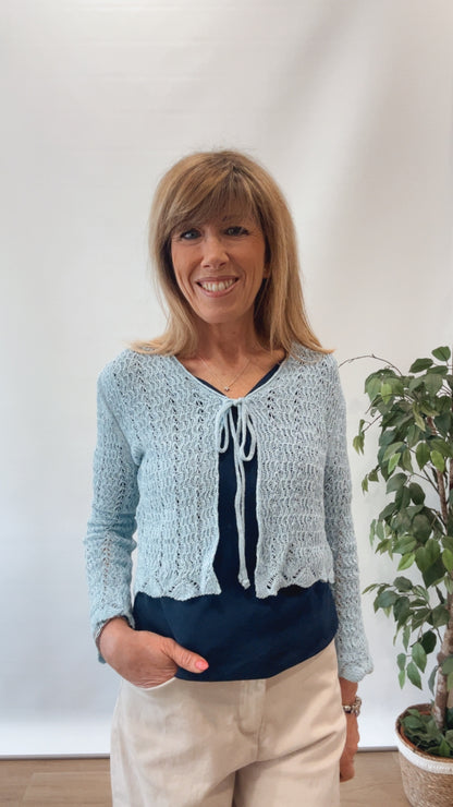 CARDIGAN CROP TRAFORATO