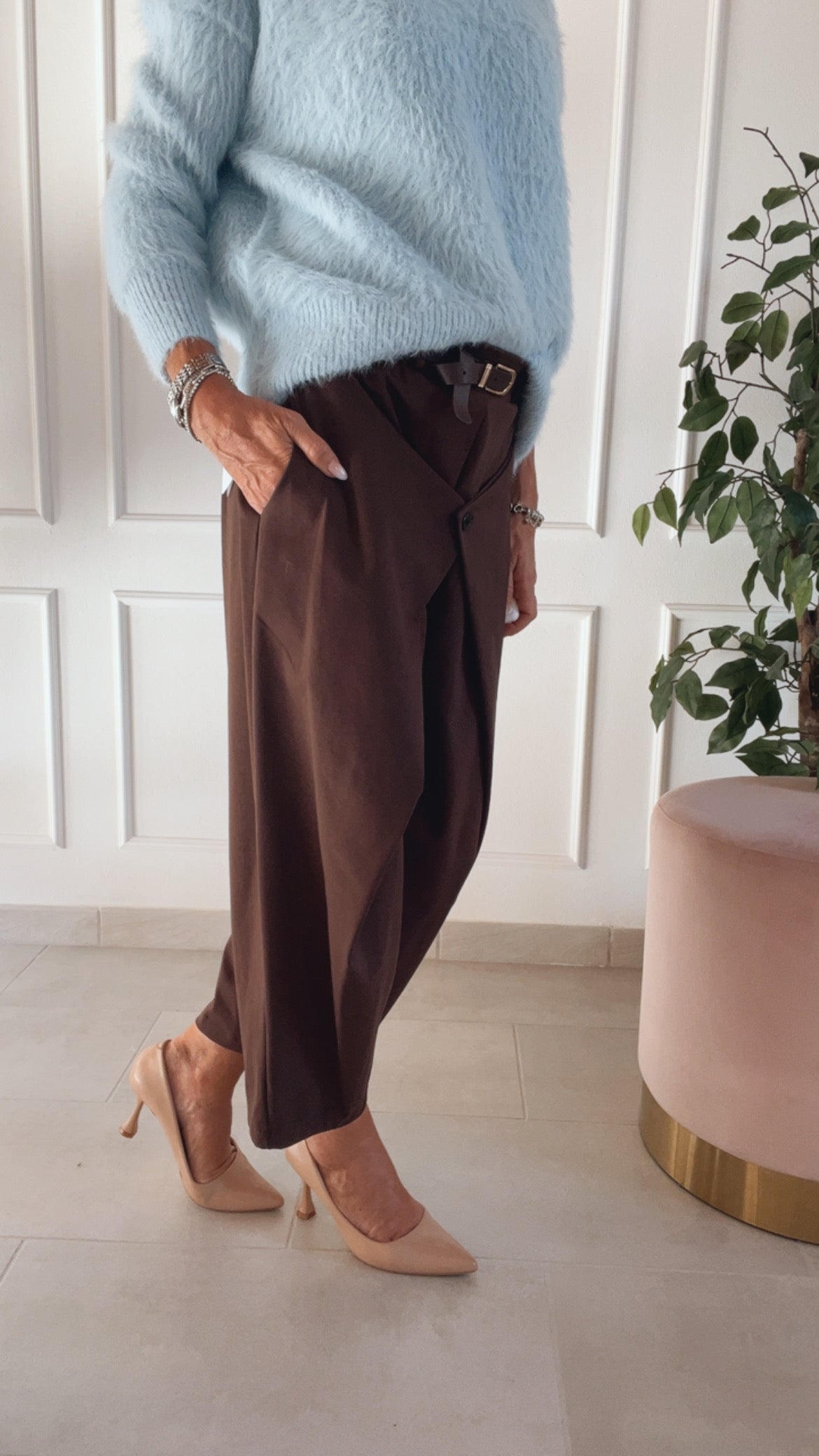 Pantalone Tokyo – Marrone Incrociato