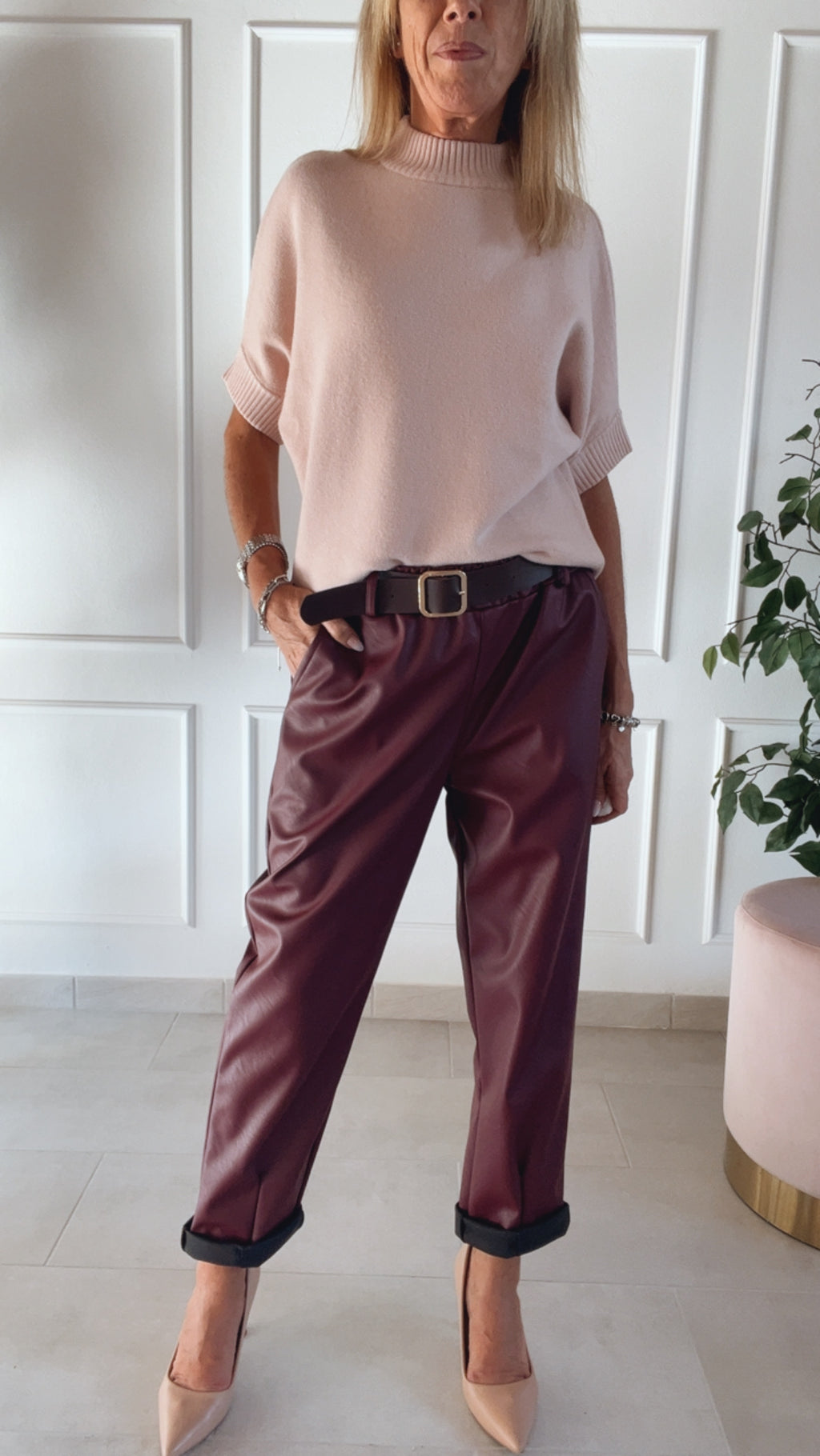 Pantalone Madrid ecopelle