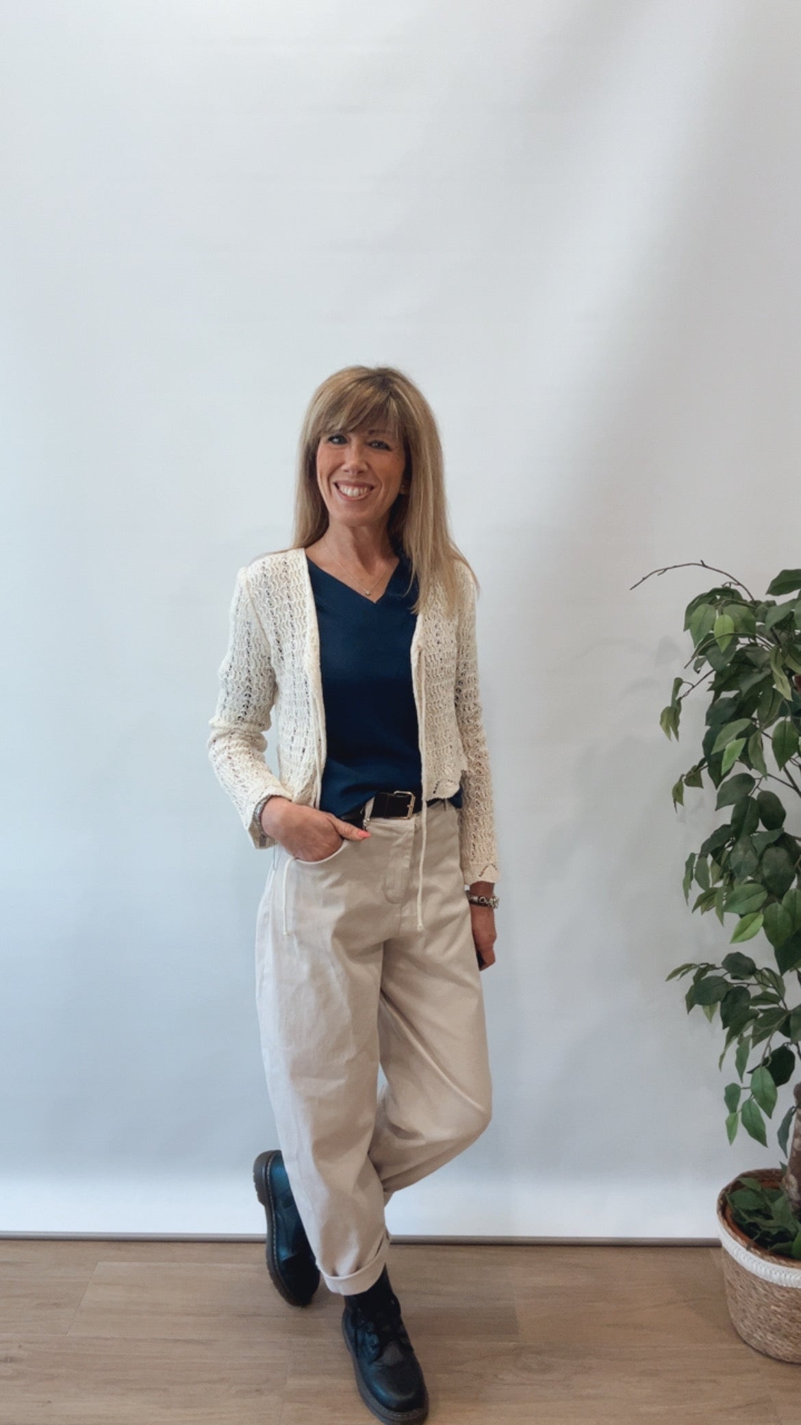 CARDIGAN CROP TRAFORATO