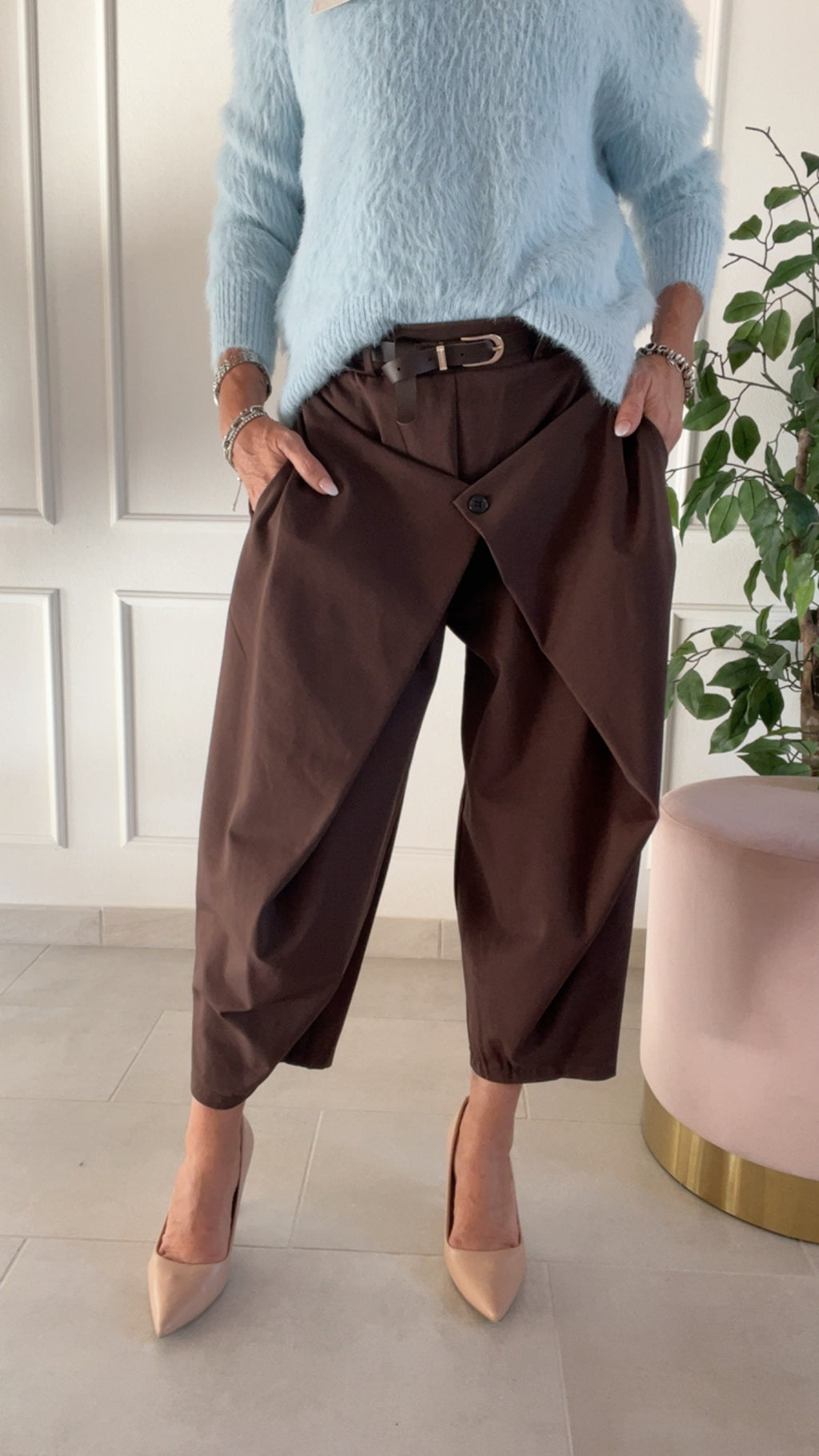 Pantalone Tokyo – Marrone Incrociato