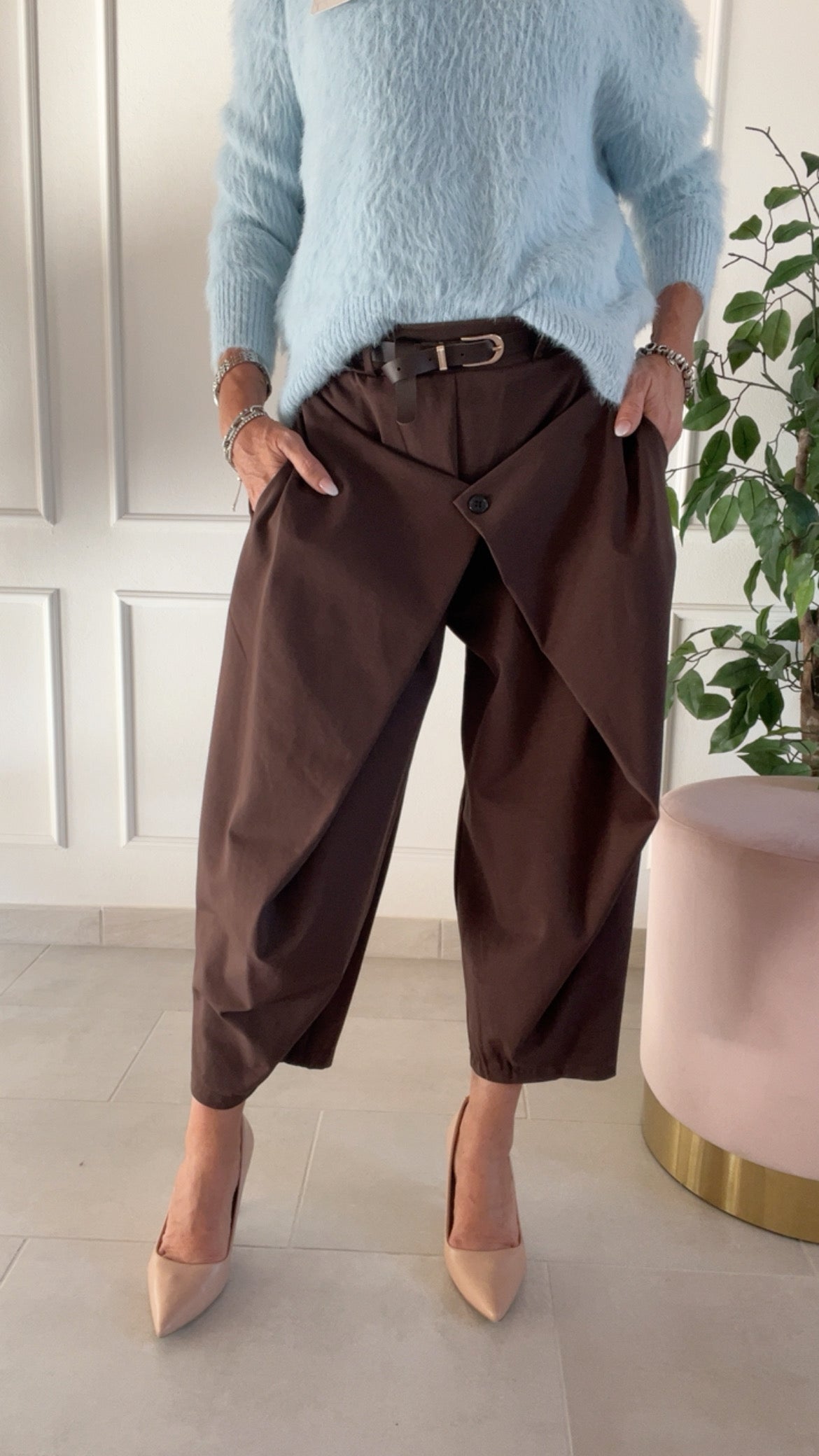 Pantalone Tokyo – Marrone Incrociato