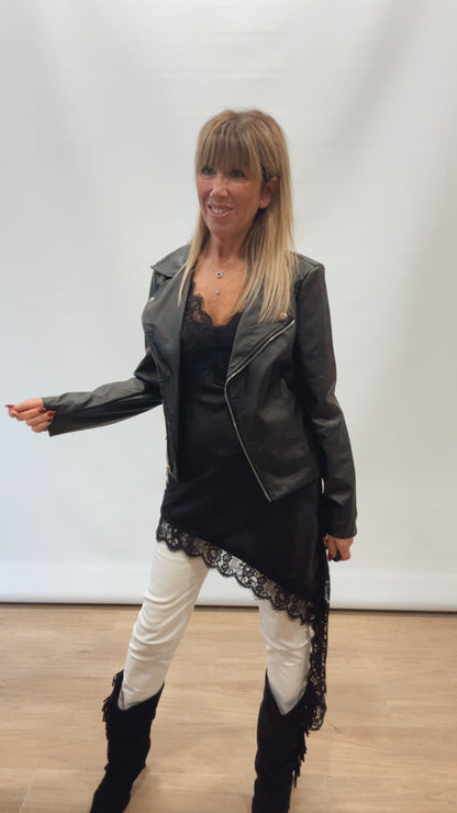 Sottoveste pizzo asimmetrico