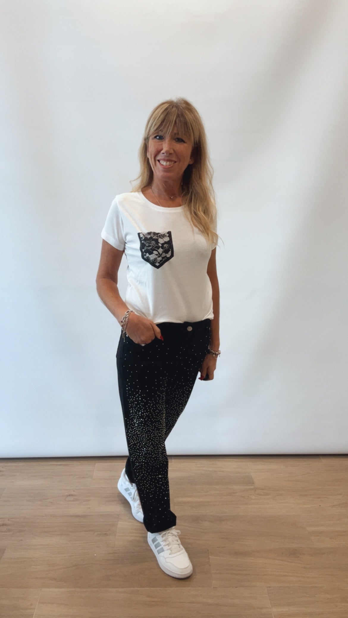 T- shirt tasca pizzo