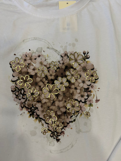 T shirt cuore Margherita