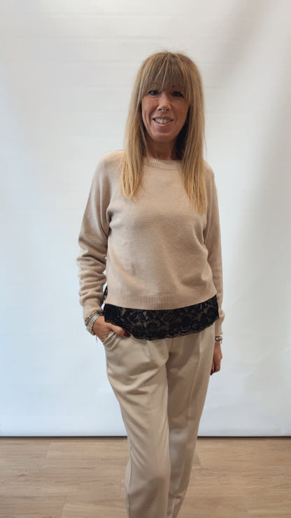 MAGLIA SPACCO E PIZZO