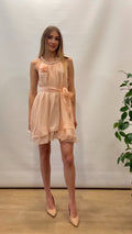 Vestito chiffon perle