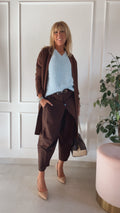 Cardigan Copenaghen- marrone e panna