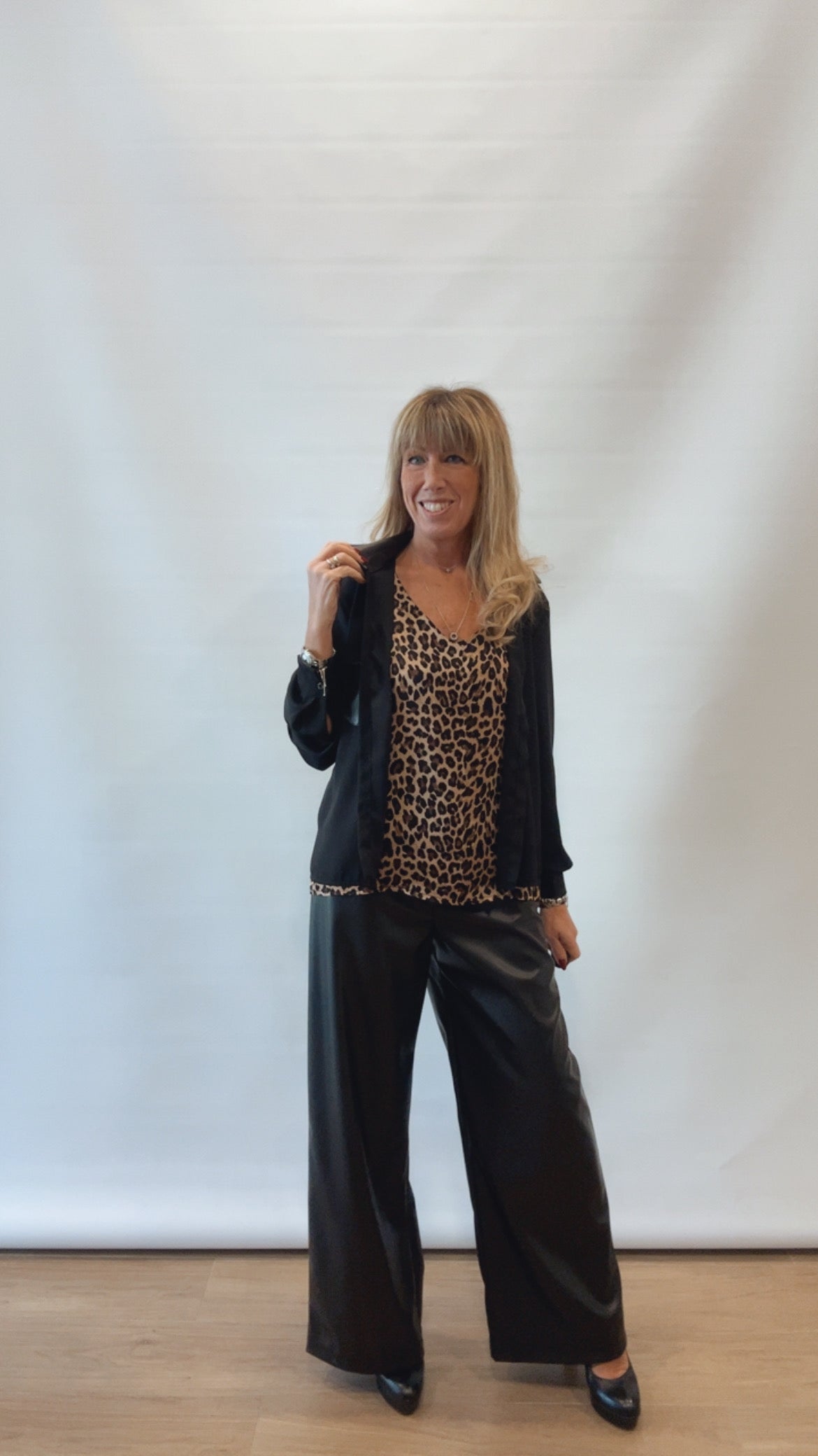 Camicia Donna eco pelle elegante