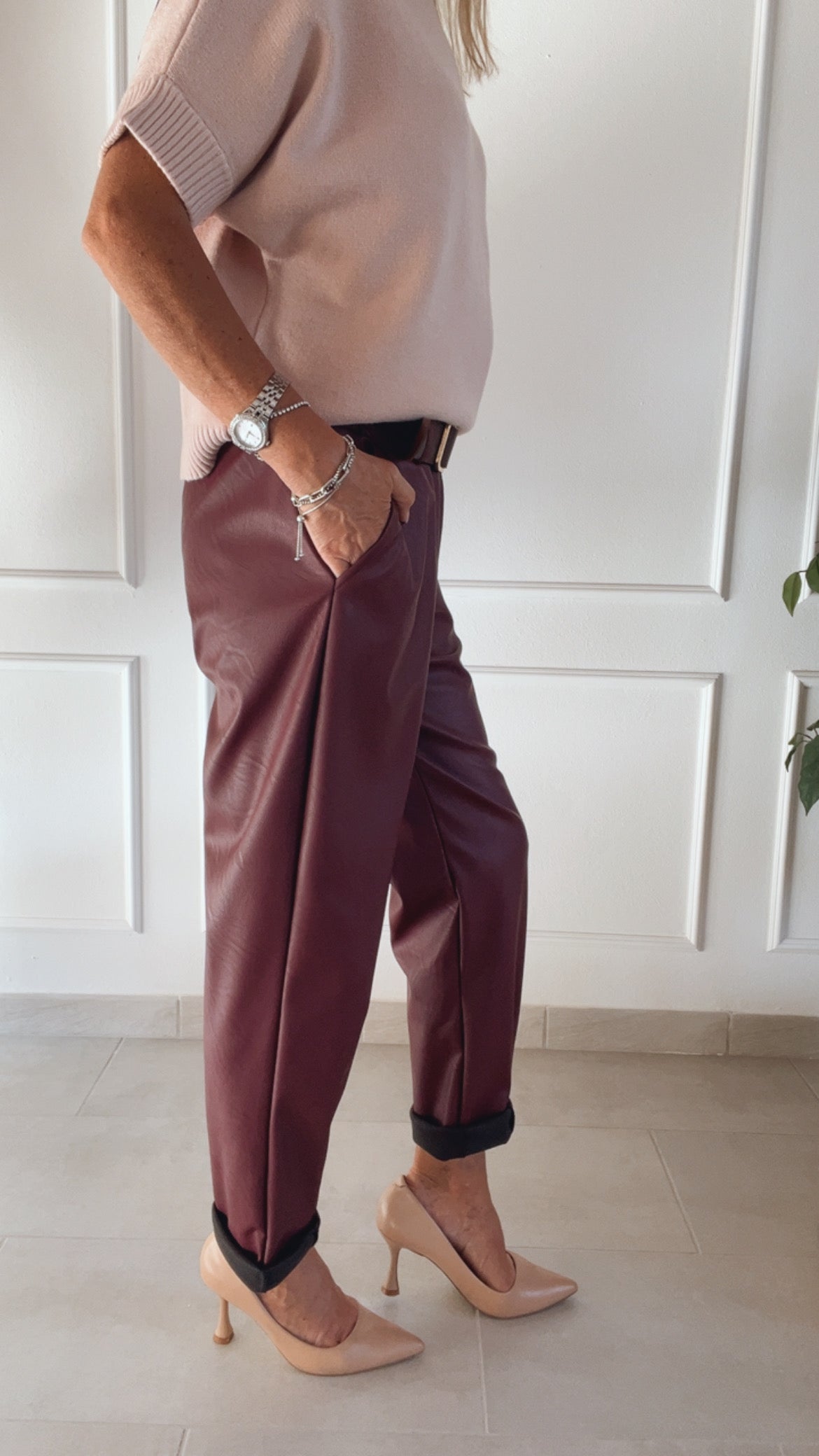 Pantalone Madrid ecopelle