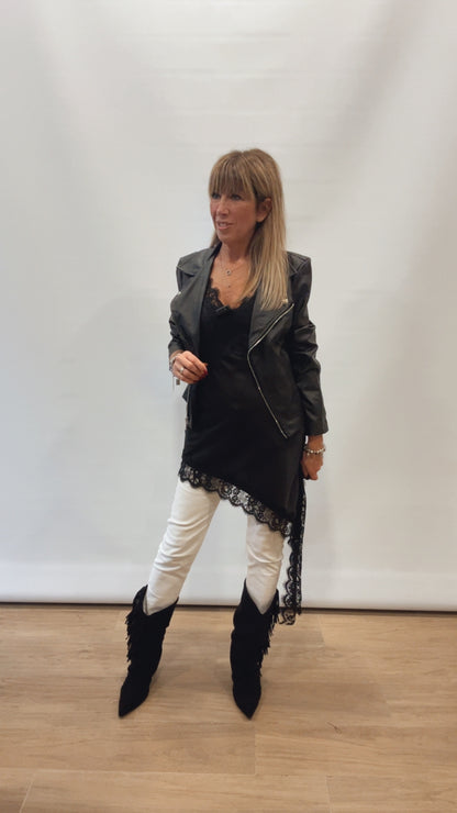 Sottoveste pizzo asimmetrico