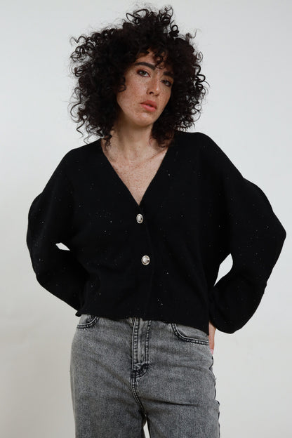 CARDIGAN CROP MICRO PAILLETTES