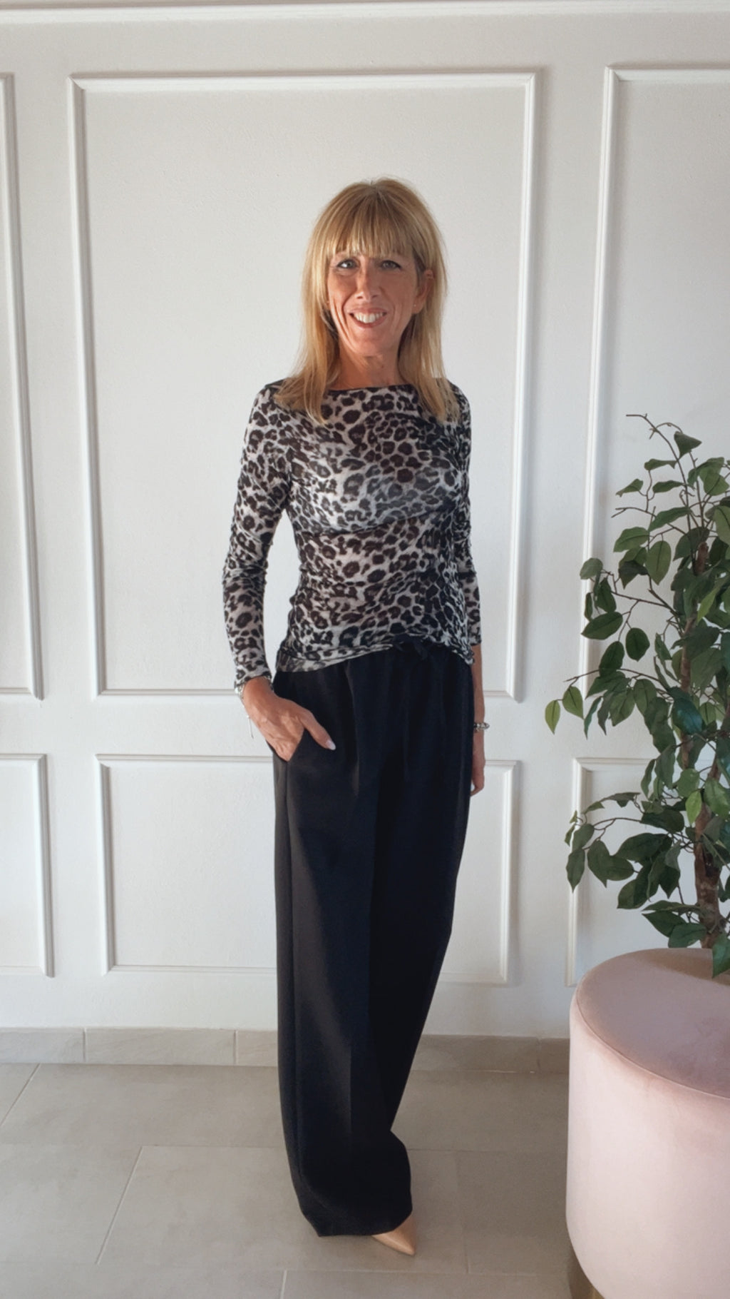 Maglia cashmere Wind animalier