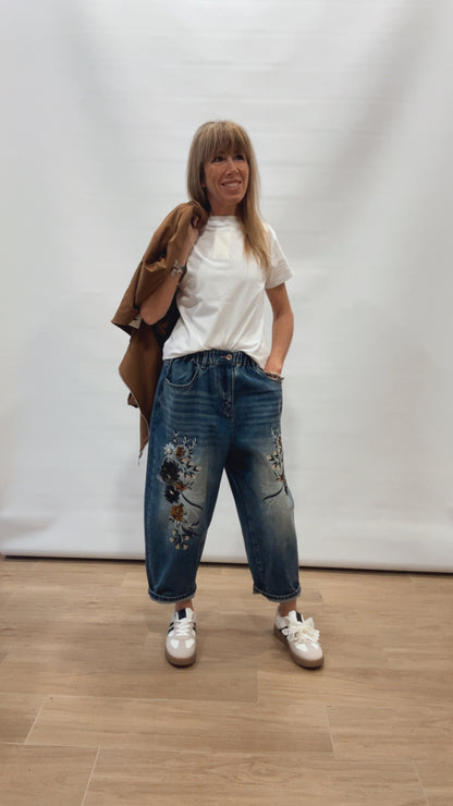 Jeans ricamato