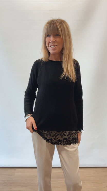 MAGLIA PIZZO SUL FONDO