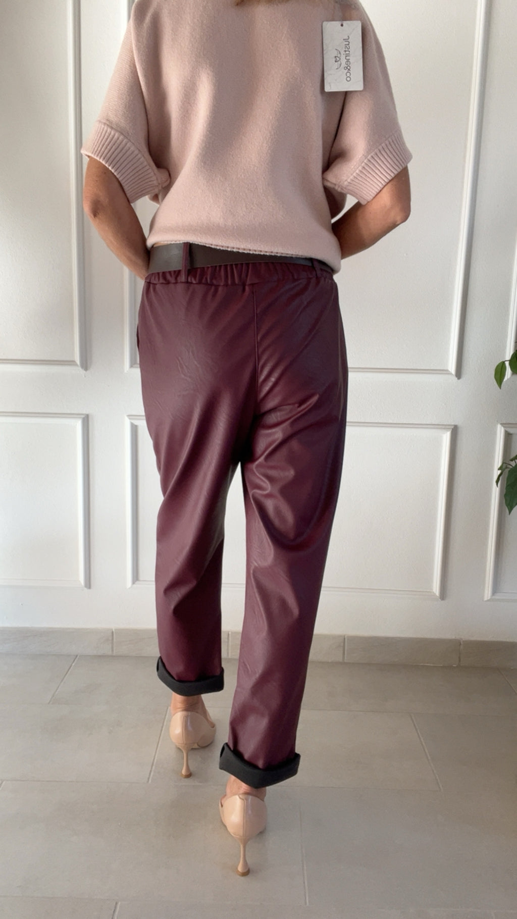 Pantalone Madrid ecopelle