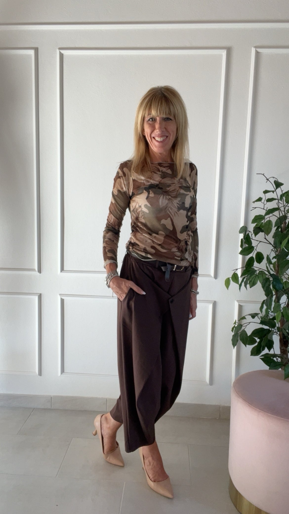 Maglia cashmere Flowers