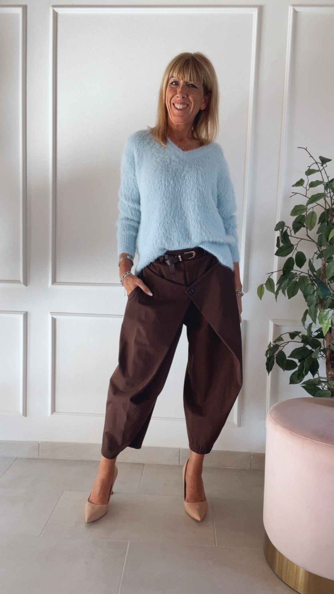 Pantalone Tokyo – Marrone Incrociato