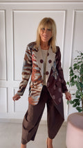 Giacca Nairobi oversize stampa animalier