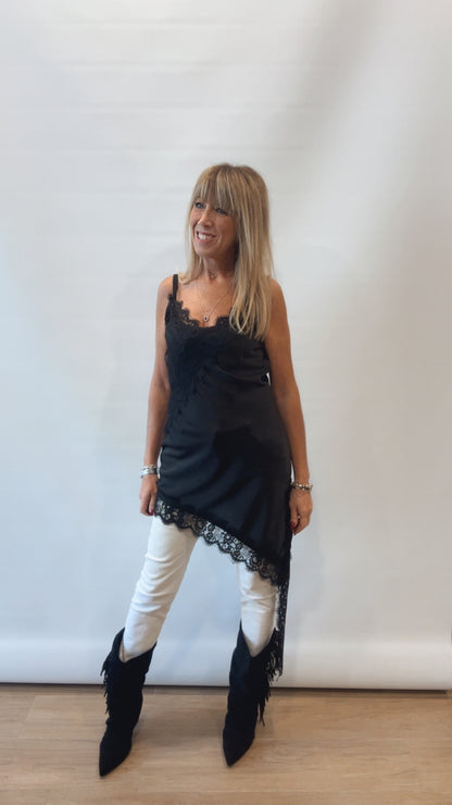 Sottoveste pizzo asimmetrico