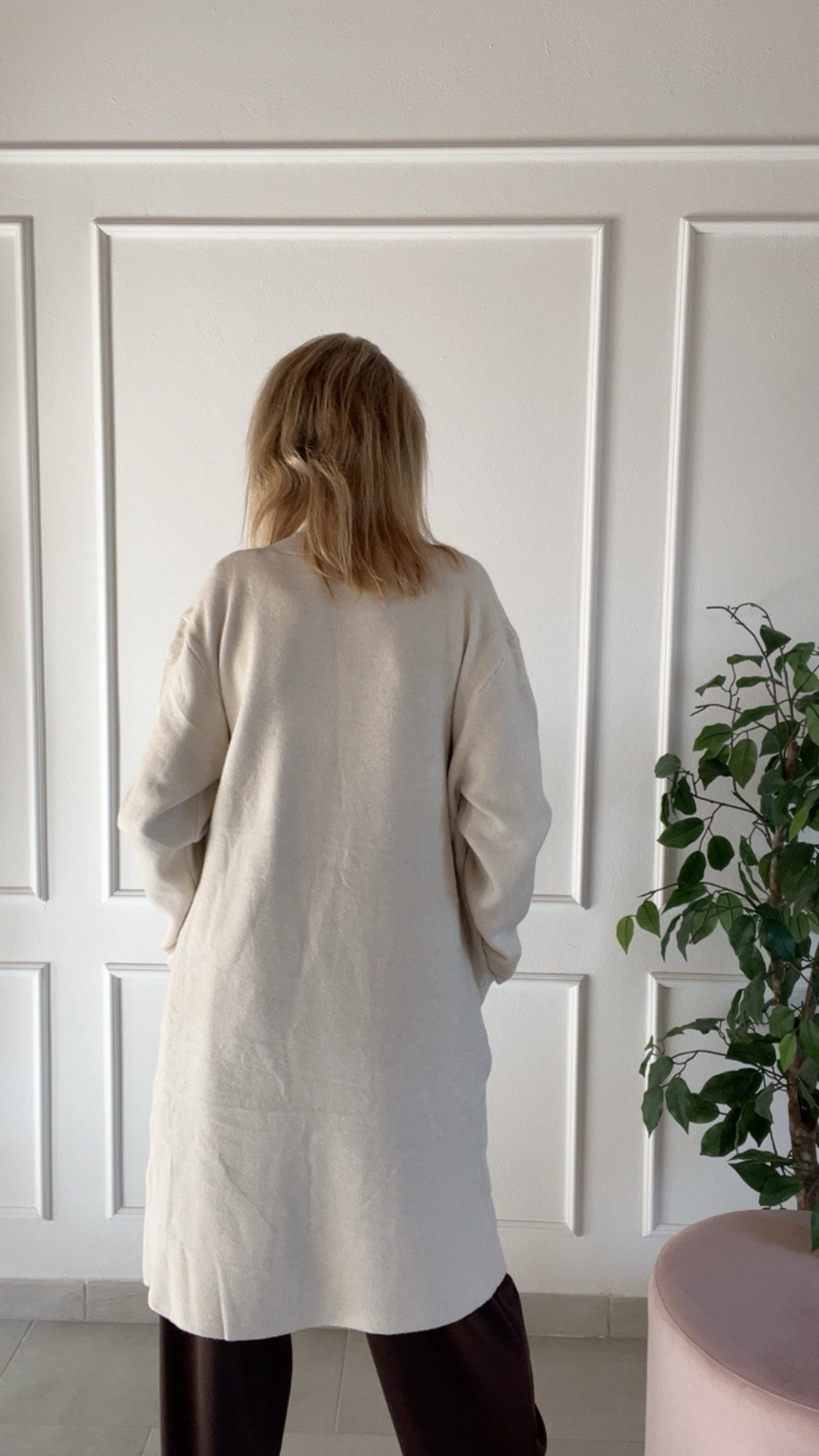 Cardigan Copenaghen- marrone e panna