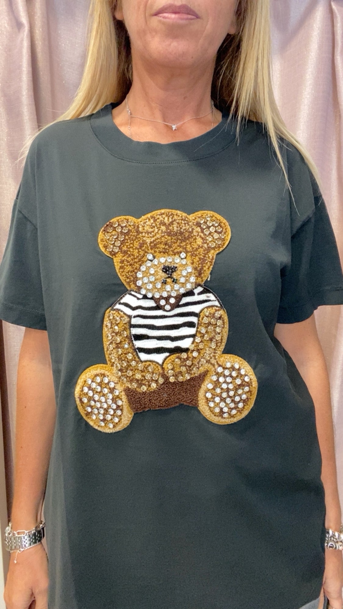 Maglia orso strass